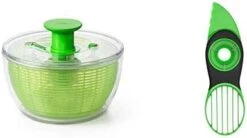 OXO Good Grips Large Salad Spinner - 6.22 Qt. & Good Grips Little Salad Dressing Shaker - Black -KitchenAid Shop 313rFiPXczL. AC