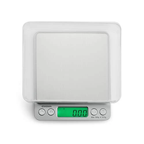 Enigma Digital Coffee Scale - (500g X 0.01g Silver) Digital Food Scale - Coffee Weight Scale - High Precision Scale - Automatic Counting Scale - Digital Kitchen Scale - Espresso Scale 4 Enigma Digital Coffee Scale - (500g X 0.01g Silver) Digital Food Scale - Coffee Weight Scale - High Precision Scale - Automatic Counting Scale - Digital Kitchen Scale - Espresso Scale - Image 2