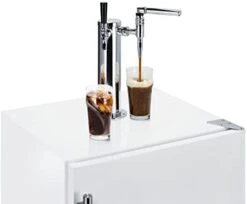 Summit Appliance SBC58WHBIADACMTWIN 24" Wide Built-in Undercounter ADA Height Commercially Listed Dual Tap Combo Nitro/Cold Brew Coffee Dispenser In White With Stainless Steel Handle, Auto Defrost -KitchenAid Shop 313uSgh7VfL