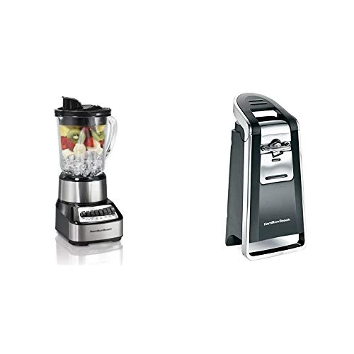 Hamilton Beach Wave Crusher Blender With 40oz Glass Jar & Beach (76606ZA) Smooth Touch Electric Automatic Can Opener With Easy Push Down Lever, Extra Tall, Black And Chrome 3 Hamilton Beach Wave Crusher Blender With 40oz Glass Jar & Beach (76606ZA) Smooth Touch Electric Automatic Can Opener With Easy Push Down Lever, Extra Tall, Black And Chrome