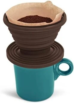 Collapsible Reusable Coffee Brewing Cone, Silicone, Number 2-Size, Brews 2 To 6-Servings, Set Of 2 -KitchenAid Shop 31473FkxuVL. AC