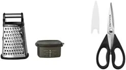 KitchenAid Gourmet 4-Sided Stainless Steel Box Grater With Detachable Storage Container, 10 Inches Tall, Black -KitchenAid Shop 314EJLm1UyL. AC 1