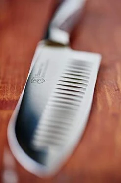 5.5 Inch Japanese Style Santoku Knife | Hammer Stahl | High Carbon Stainless Steel Kitchen Knife | Razor Sharp Multipurpose Chopping Knife For Meat, Vegetable & Fruit With Ergonomic Handle & Gift Box -KitchenAid Shop 314fmwE96lL