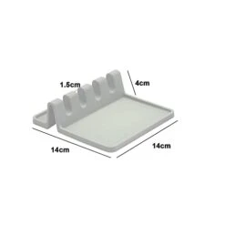 Silicone Kitchen Utensil Rest - Silicone Spoon Rest With Drip Pad - Ladle Spoon Holder - Utensil Holder For Kitchen Or Stove Top (White) -KitchenAid Shop 314mXYsBYeL