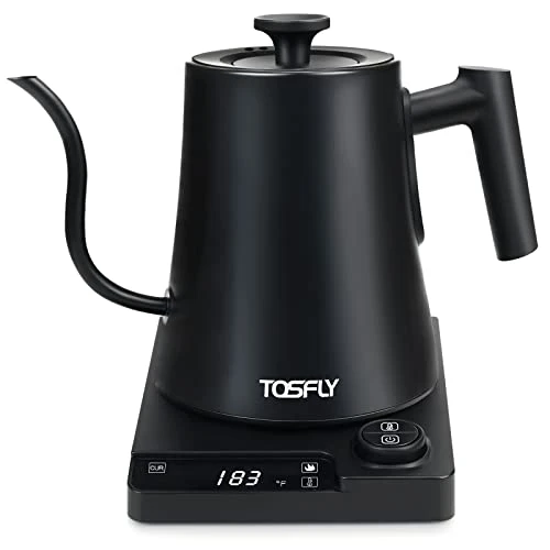 Electric Kettle: Tosfly Professional Electric Gooseneck Kettle, LED Digital Display, 1L Pour Over Coffee Kettle With Temperature Control Leak-Proof, 24H Keep Warm Tea Kettle 3 Electric Kettle: Tosfly Professional Electric Gooseneck Kettle, LED Digital Display, 1L Pour Over Coffee Kettle With Temperature Control Leak-Proof, 24H Keep Warm Tea Kettle