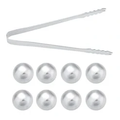 Drink Chiller Stones, Drink Chiller Rocks Ice Spheres Chills Stainless Steel Healthy And Userfriendly With Tong For R Home Pub Club, Party Server(Ball 1.8cm Diameter) -KitchenAid Shop 3157w35XicL