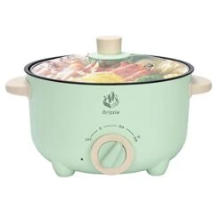 Electric Skillet Hot Pot Cooker - Multifunction Frying Pan 110V Non-Stick Grill 3L Stir-fried Stewed Cookware Steak Noodle Ramen Shabu Shabu Pot - Home Office Party Kitchen Dorm Cooking