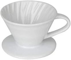 Ceramic Dripper, Pour-Over Coffee Maker With Spiral Ridge Walls, Loose-Leaf Tea Brewer For Office Breakroom, Kitchen, 1-2 Cups, Red -KitchenAid Shop 315J6E8b6LL. AC