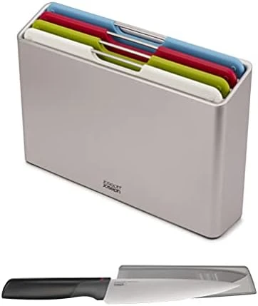 Joseph Joseph Folio Plastic Cutting Board Set With Storage Case Color-Coded Easy-Access Design Dishwasher Safe Non-Slip, Small, Graphite 9 Joseph Joseph Folio Plastic Cutting Board Set With Storage Case Color-Coded Easy-Access Design Dishwasher Safe Non-Slip, Small, Graphite - Image 7