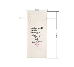 Will You Be My Maid Of Honor Wine Bag, Gift For Sister, Woman, Cousins, Siblings, Bestie, BFF – 1 Pc(B038) -KitchenAid Shop 315O9BmtvzS