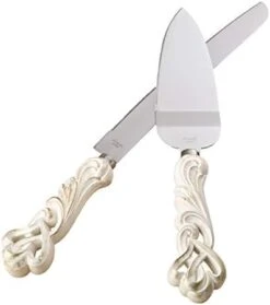 2468 Vintage Double Heart Design Knife And Cake Server Set – Wedding Cake Knife And Server Set, Wedding Favor, One Size, Ivory -KitchenAid Shop 3166Iz9HekL. AC