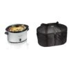 Hamilton Beach 7 Qt. Portable Slow Cooker Serves 8+, Dishwasher Safe Crock, 7 Quart & Travel Case & Carrier Insulated Bag For 4, 5, 6, 7 & 8 Quart Slow Cookers (33002),Black -KitchenAid Shop 3166Q1ZTQQL