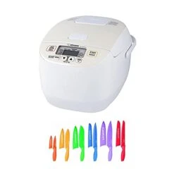 NL-DCC18CP Micom Rice Cooker And Warmer (Pearl Beige, 10 Cups) Bundle With 12-Knife Set (2 Items)