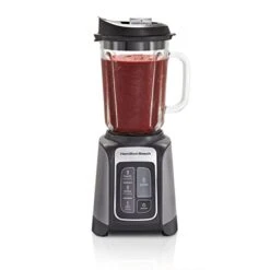 Hamilton Beach PowerMax Professional-Performance Blender For Shakes And Smoothies, Puree And Ice Crush, 48oz BPA-Free Glass Jar, 1680 Watts, Stainless Steel Blades (58600) GREY
