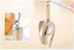 Stainless Steel Scoop For Ice, 9.6 Inch Metal Food Scoop Kitchen Bar Party Wedding Heavy Duty Dishwasher Safe - 8 Oz -KitchenAid Shop 316NjfdpbWL