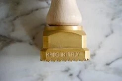 A Gondola Homemade Ravioli Stamp - Square Festooned 1.77x1.77in | Italian Pasta Making Tool For Home And Business | Brass & Natural Wood | Easy To Use Ravioli Stamp | Ravioli Cutter Made In Italy -KitchenAid Shop 316PDEtsK2L