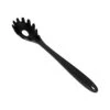 Silicone Pasta Fork (11.2"), High Heat Resistant To 480°F, Food Grade Pasta Spoon, BPA Free, Spaghetti Strainer & Server Spoon (Black, Noodle Spoon)