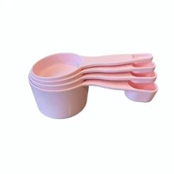 2 In 1 Combo Measuring Cup And Spoon Set - Nesting Measuring Cups And Spoon Set (Pink)
