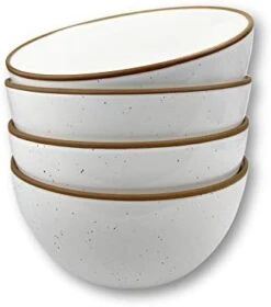 Ora Ceramic Bowls For Kitchen, 28oz - Bowl Set Of 4 - For Cereal, Salad, Pasta, Soup, Dessert, Serving Etc - Dishwasher, Microwave, And Oven Safe - For Breakfast, Lunch And Dinner - Vanilla White -KitchenAid Shop 316wCDdo9vL. AC
