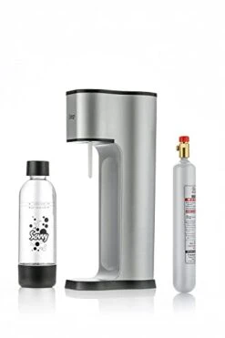 Soda/Drink Maker- Home Fizzy Drink Maker Machine In Silver Color, Automatic Water Machine With CO2 Cylinder & Bottle