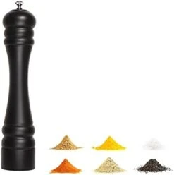 Black Pepper Mill Grinder Refillable, JORGTYRA 12 Inch Wood Pepper Mills With Adjustable Stainless Steel Precision Mechanism Suitable For Home, Kitchen, Barbecue, Party -KitchenAid Shop 317RI1uxYDL. AC
