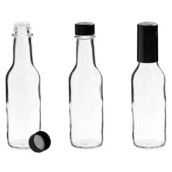 14-Pack Glass Hot Sauce Bottles With Caps, Glass Sauce Bottles With Shrink Wrap Capsule And Funnel, With 18 Chalkboard Labels, 14 Dripper Inserts, Dishwasher-Safe (5 Oz) 9 14-Pack Glass Hot Sauce Bottles With Caps, Glass Sauce Bottles With Shrink Wrap Capsule And Funnel, With 18 Chalkboard Labels, 14 Dripper Inserts, Dishwasher-Safe (5 Oz) -KitchenAid Shop 317Rjk0Hr3L