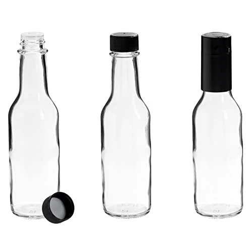 14-Pack Glass Hot Sauce Bottles With Caps, Glass Sauce Bottles With Shrink Wrap Capsule And Funnel, With 18 Chalkboard Labels, 14 Dripper Inserts, Dishwasher-Safe (5 Oz) 5 14-Pack Glass Hot Sauce Bottles With Caps, Glass Sauce Bottles With Shrink Wrap Capsule And Funnel, With 18 Chalkboard Labels, 14 Dripper Inserts, Dishwasher-Safe (5 Oz) - Image 3