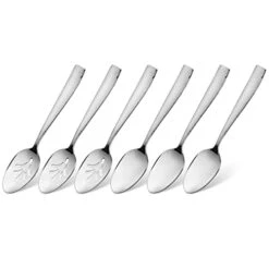 6-Piece Hammered 18/10 Stainless Steel Silverware Serving Spoons Set - Hostess Buffet Flatware 9 6-Piece Hammered 18/10 Stainless Steel Silverware Serving Spoons Set - Hostess Buffet Flatware -KitchenAid Shop 317ZIKZ9mRL