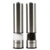 Salter 7522 SSTUR15 Stainless Steel Electric Salt & Pepper Mills, Clear Acrylic Body, Adjustable Grind, One Touch, Built In Light, For Spices, Seasonings, Removable Base Cap, Twist Lock Base -KitchenAid Shop 317fFNxo77L