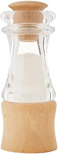 Classic Clear Acrylic & FSC Certified Beech Salt Mill, H150mm 8 Classic Clear Acrylic & FSC Certified Beech Salt Mill, H150mm - Image 6