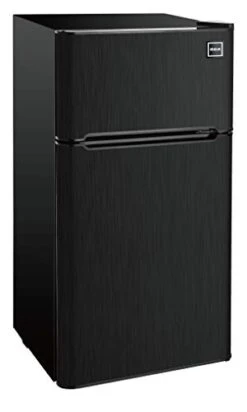 RCA RFR469 2 Door Refrigerator/Freezer, 4.6 Cu Ft, Black Stainless Steel, Gunmetal