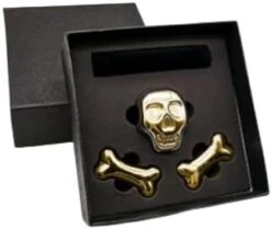 Bullet Whiskey Stones Steel Ice Cubes, Stainless Steel Skull Ice Cube Wine Beer Ice Cooler, Kitchen Drink Tools Gadgets (Golden Gift Box A) -KitchenAid Shop 318lw4PZJ7L. AC