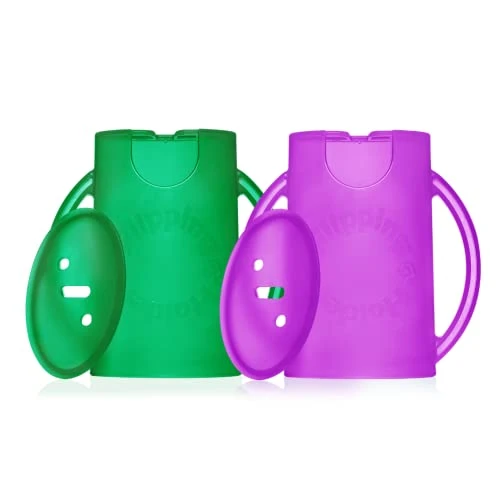 Deluxe Squeeze Proof Flipping Holder (2-Pack With Lids) For Food Pouches & Juice Boxes - Multipurpose - Prevent Messes & Support Self-Feeding - Easy Grasping Handles - Made In USA 14 Deluxe Squeeze Proof Flipping Holder (2-Pack With Lids) For Food Pouches & Juice Boxes - Multipurpose - Prevent Messes & Support Self-Feeding - Easy Grasping Handles - Made In USA - Image 12