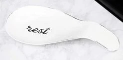 Farmhouse White Spoon Rest, Distressed Enamel Ceramic Spoon Holder In Rustic Style 11 Farmhouse White Spoon Rest, Distressed Enamel Ceramic Spoon Holder In Rustic Style -KitchenAid Shop 319ASyZ2OGL