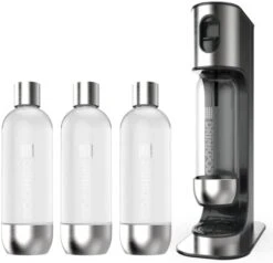 Rinkpod Soda Maker In Stainless Steel Sparkling Water Machine Carbonated Water Maker Includes 3 X Bottles (Sodapod Pro) -KitchenAid Shop 319G1uJfCL. AC