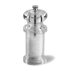 Cole & Mason OLE & MASON 505 Salt Grinder - Clear Acrylic Mill Includes Precision Mechanism And Premium Sea Salt