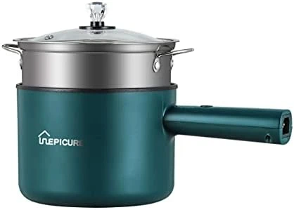 Electric Hot Pot, 1.8L Non-Stick Coating Multi-Function Rice Cooker, Suitable For Home, Dormitory And Office Use, Steak, Noodles, Soup, Ramen(Jade Green2) 12 Electric Hot Pot, 1.8L Non-Stick Coating Multi-Function Rice Cooker, Suitable For Home, Dormitory And Office Use, Steak, Noodles, Soup, Ramen(Jade Green2) - Image 10