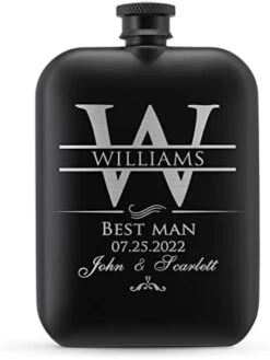 Groomsmen Gifts Set Of 6, Personalized Groomsmen Flask Set W Optional Gift Box - Wedding Favor, Engraved 6oz Stainless Steel Flask, Custom Flask Gift Set, Black #2 21 Groomsmen Gifts Set Of 6, Personalized Groomsmen Flask Set W Optional Gift Box - Wedding Favor, Engraved 6oz Stainless Steel Flask, Custom Flask Gift Set, Black #2 -KitchenAid Shop 319xtUJQSnL. AC
