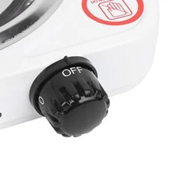 1000W White Stainless Electric Burner, Compact And Portable Hot Plate For Cooking, Camping Appliances With Temperature Controls, Power Indicator Lights, Easy To Clean -KitchenAid Shop 31A8AYfxsNS