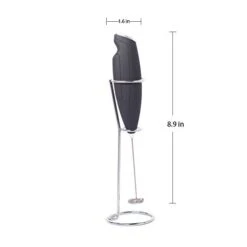 Electric Milk Frother Foam Mixer With Stainless Steel Stand & Whisk Operated Drink Mixer -KitchenAid Shop 31AGi979kyL