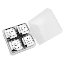 16 Pcs Steel Pattern Whiskey Beer Reusable Cubes Ice Stainless Chilling Wine Poker Rocks Stones For Soda Red Beverage -KitchenAid Shop 31ANZuPhEhL