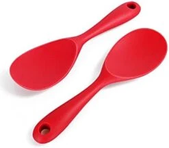 2 Pcs Plastic Rice Paddle,Non Stick Standing Rice Spoon Scooper Spatula,Heat Resistant Rice Cooker Spoon (White) -KitchenAid Shop 31AZZfBZ1rL. AC
