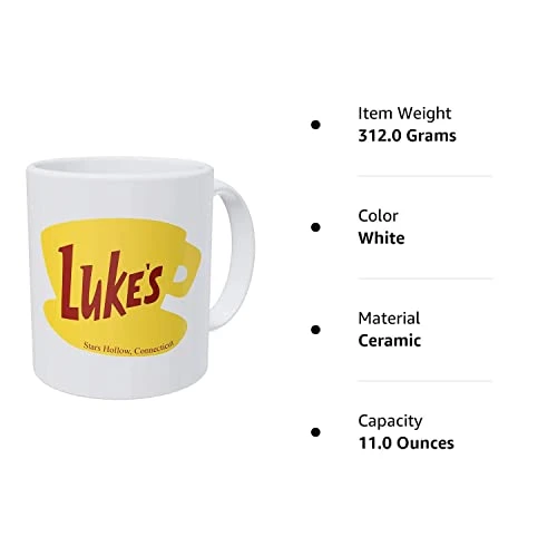 Thinker Art Funny Coffee Mug - 11OZ Ceramic - Luke's Diner. Best Gift Or Souvenir. 4 Thinker Art Funny Coffee Mug - 11OZ Ceramic - Luke's Diner. Best Gift Or Souvenir. - Image 2