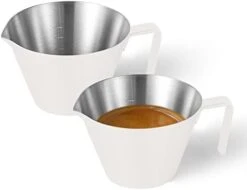 Espresso Measuring Cup With Handle 2 Pack Double Shot Espresso Cups 2oz Stainless Steel Espresso Pouring Cup For Barista Coffee Espresso Accessories (Matte Black) G5141B*2 -KitchenAid Shop 31AygQnZovL. AC