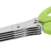 48126 7, 5x2, 8" Of Abs/Pp/Stainless Steel Herbs Scissors With Brush, Green/Silver/Black