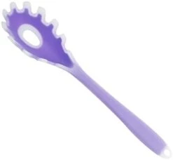 Silicone Pasta Fork (11.2"), High Heat Resistant To 480°F, Food Grade Pasta Spoon, BPA Free, Spaghetti Strainer & Server Spoon (Black, Noodle Spoon) -KitchenAid Shop 31BKjZofIL. AC