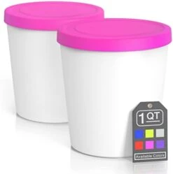 - Premium Ice Cream Containers (2 Pack - 1 Quart Each) Perfect Freezer Storage Tubs With Lids For Ice Cream, Sorbet And Gelato! - Mint -KitchenAid Shop 31BZDq26gCL. AC