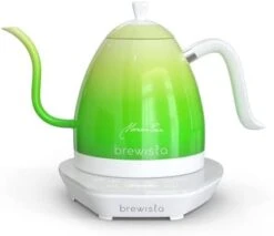 Artisan Electric Gooseneck Kettle, 1 Liter, For Pour Over Coffee, Brewing Tea, LCD Panel, Precise Digital Temperature Selection, Flash Boil And Keep Warm Settings (Pearl All White) -KitchenAid Shop 31ByvkRx3WL. AC