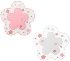 Sakura Coffee Cup Mat Kawaii Coaster 2PCS Cute Cherry Blossom PVC Home Tea Mug Pink Flower Pattern Durable Anti-Skid Pot Bowl Pad Placemat For Desk Drink Table Decor Kawaii Accessories (Small) -KitchenAid Shop 31Byx215VVL. AC