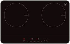 2 Burner Double Dual 24 Inch Induction ULTRA SLIM Electric Stove Top Ceramic Cooktop White 120V 1800W IN-DD18-120S